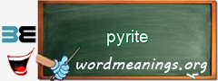 WordMeaning blackboard for pyrite